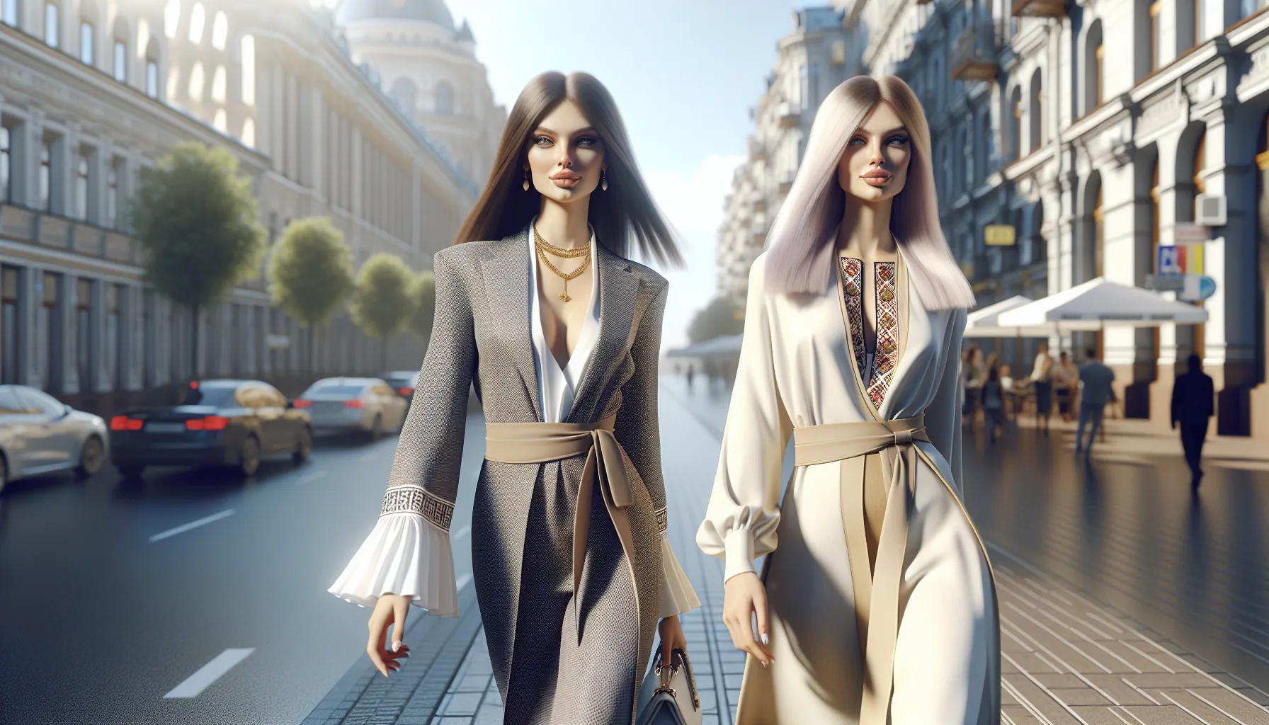 Femmes ukrainiennes élégantes dans les rues de Kyiv en 2026