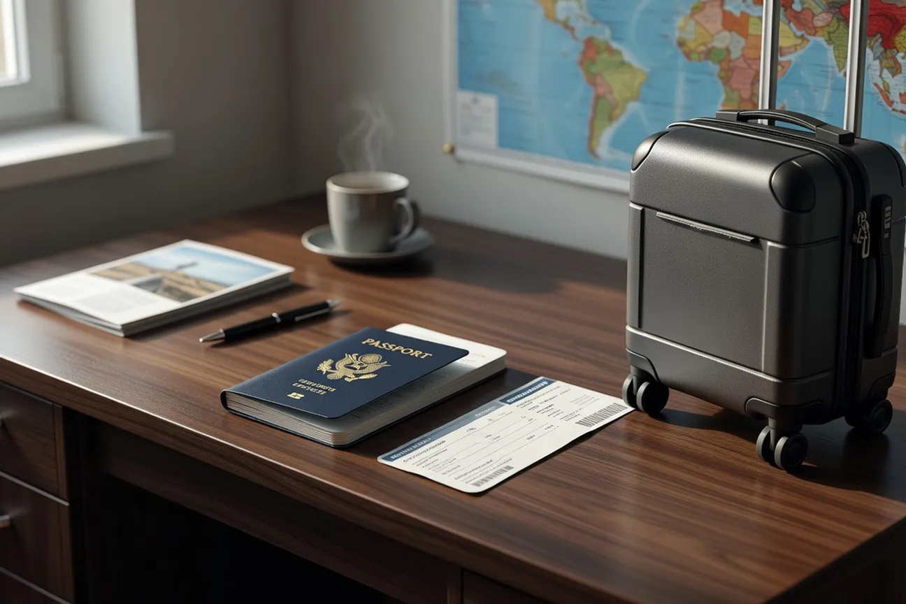 Passeport et billet d’avion préparés pour un voyage de rencontre en Russie