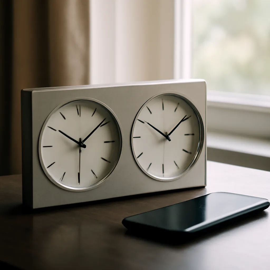 Horloges representant le decalage horaire entre la France et la Russie